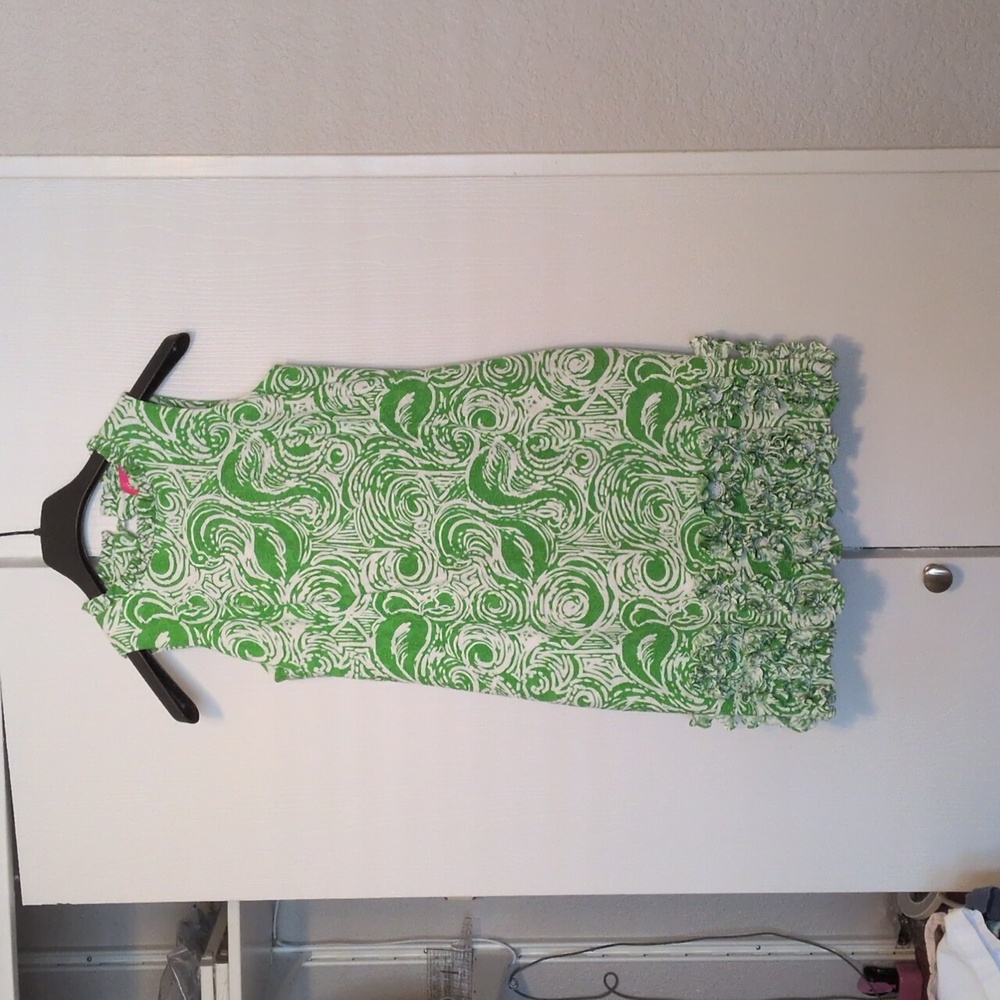 Lilly Pulitzer Green and White Swirl Dress